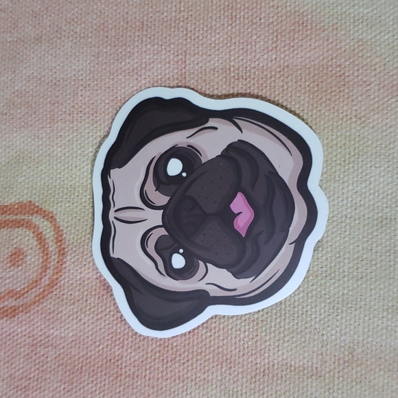 (B) Pug Dog Sticker Doggie Dog Mom Puppy - Picture 3 of 3